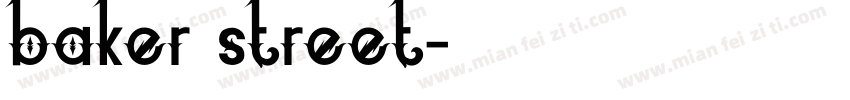 baker street字体转换